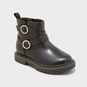 Toddler Evie Buckle Boots, Cat & Jack, Black Size 7